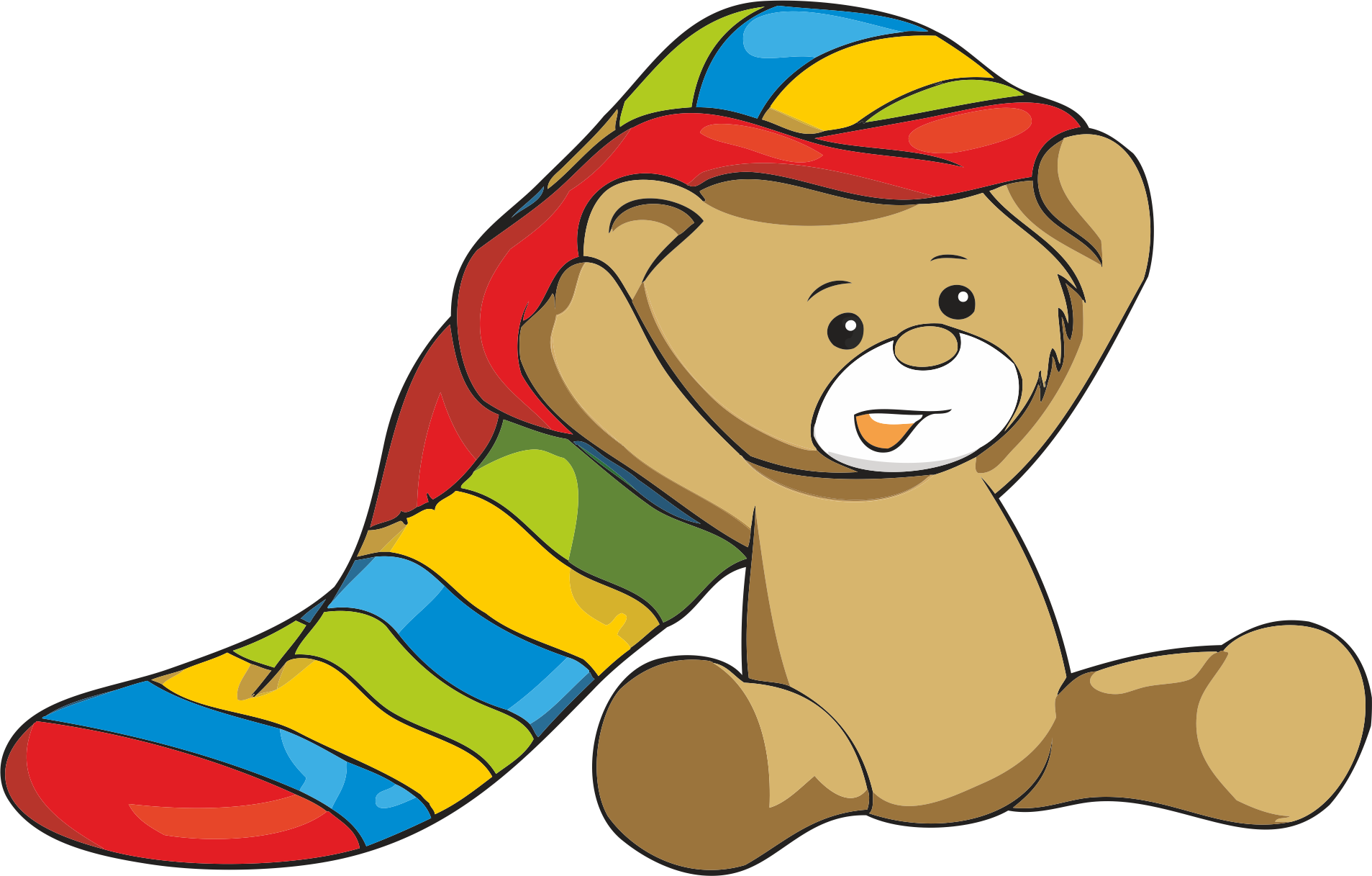 Teddy Eddie con su calcetín de colores